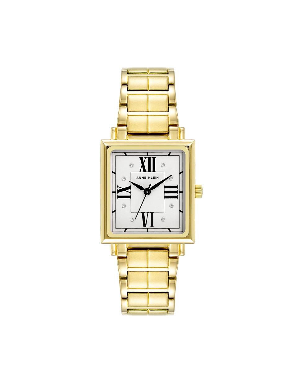 Les métaux Anne Klein Square Crystal Accented Dial Watch   | RPD-9746341